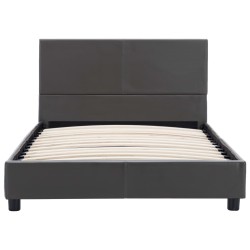Cadre de lit sans matelas gris similicuir 90x200 cm 