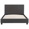 Cadre de lit sans matelas gris similicuir 90x200 cm 