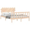 Cadre de lit sans matelas bois de pin massif 