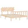 Cadre de lit sans matelas bois de pin massif 