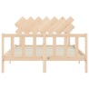 Cadre de lit sans matelas bois de pin massif 
