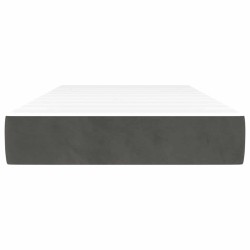 Matelas de lit à ressorts ensachés 100x220x20 cm velours 