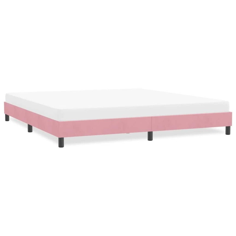 Cadre de lit sans matelas rose 180x220 cm velours Cadre de lit sans matelas rose 180x220 cm velours