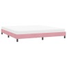 Cadre de lit sans matelas rose 180x220 cm velours 
