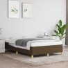 Cadre de lit sans matelas marron foncé 120x190 cm tissu 