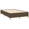 Cadre de lit sans matelas marron foncé 120x190 cm tissu 