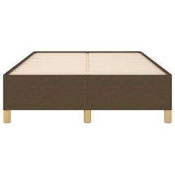 Cadre de lit sans matelas marron foncé 120x190 cm tissu 