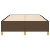 Cadre de lit sans matelas marron foncé 120x190 cm tissu 