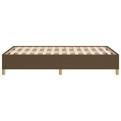 Cadre de lit sans matelas marron foncé 120x190 cm tissu 
