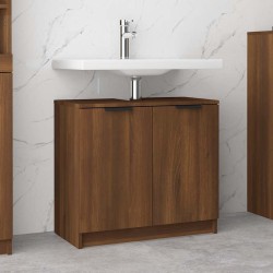 Armoire de bain Chêne fumé 64,5x33,5x59 cm Bois d'ingénierie 