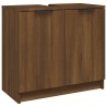 Armoire de bain Chêne fumé 64,5x33,5x59 cm Bois d'ingénierie 