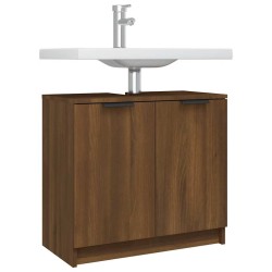 Armoire de bain Chêne fumé 64,5x33,5x59 cm Bois d'ingénierie 