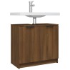 Armoire de bain Chêne fumé 64,5x33,5x59 cm Bois d'ingénierie 
