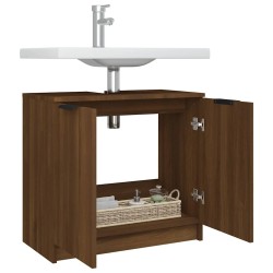 Armoire de bain Chêne fumé 64,5x33,5x59 cm Bois d'ingénierie 