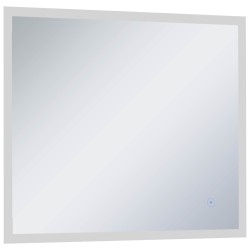 Miroir mural à LED de salle de bain et capteur tactile 60x50 cm 
