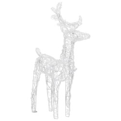 Décoration de Noël Rennes et traîneau 160 LED 130 cm Acrylique 