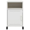 Tables de chevet 2 pcs blanc 36x39x59 cm acier 