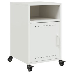 Tables de chevet 2 pcs blanc 36x39x59 cm acier 