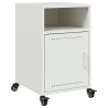 Tables de chevet 2 pcs blanc 36x39x59 cm acier 