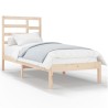 Cadre de lit sans matelas bois massif 100x200 cm 