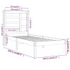 Cadre de lit sans matelas bois massif 100x200 cm 