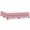 Sommier à lattes de lit sans matelas rose 180x220 cm velours 