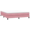 Sommier à lattes de lit sans matelas rose 180x220 cm velours 