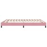 Sommier à lattes de lit sans matelas rose 180x220 cm velours 