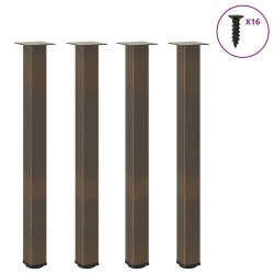 Pieds de table de bar 4 pièces Acier naturel 90-92 cm Acier 