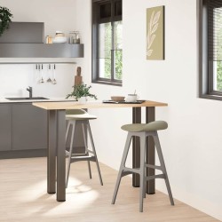 Pieds de table de bar 4 pièces Acier naturel 90-92 cm Acier 