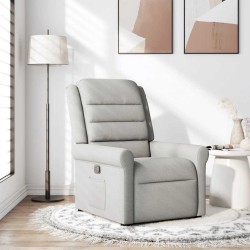 Fauteuil inclinable gris nuage tissu 