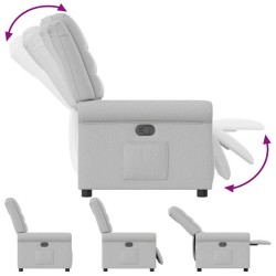Fauteuil inclinable gris nuage tissu 