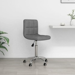 Chaise pivotante de bureau Gris clair Tissu 
