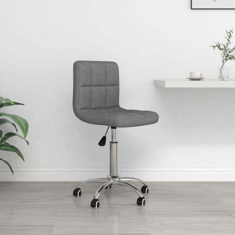 Chaise pivotante de bureau Gris clair Tissu Chaise pivotante de bureau Gris clair Tissu