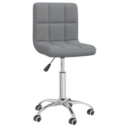 Chaise pivotante de bureau Gris clair Tissu 