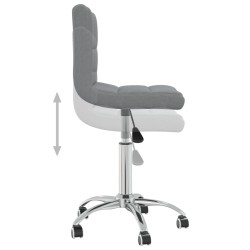 Chaise pivotante de bureau Gris clair Tissu 