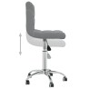 Chaise pivotante de bureau Gris clair Tissu 