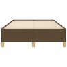 Cadre de lit sans matelas marron foncé 120x190 cm tissu 