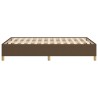 Cadre de lit sans matelas marron foncé 120x190 cm tissu 