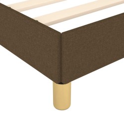 Cadre de lit sans matelas marron foncé 120x190 cm tissu 