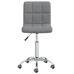 Chaise pivotante de salle à manger Gris clair Tissu 