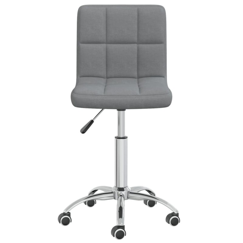 Chaise pivotante de salle à manger Gris clair Tissu Chaise pivotante de salle à manger Gris clair Tissu
