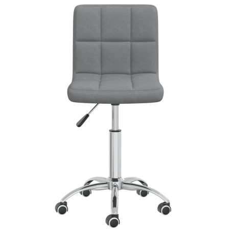 Chaise pivotante de salle à manger Gris clair Tissu 