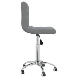 Chaise pivotante de salle à manger Gris clair Tissu 