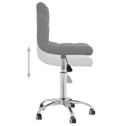Chaise pivotante de salle à manger Gris clair Tissu 