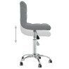 Chaise pivotante de salle à manger Gris clair Tissu 