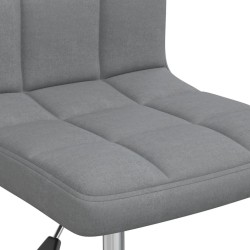 Chaise pivotante de salle à manger Gris clair Tissu 
