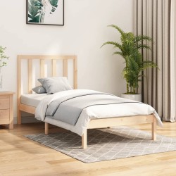Cadre de lit sans matelas bois massif de pin 100x200 cm 
