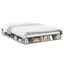 Cadre de lit sans matelas sonoma gris 150x200 cm 