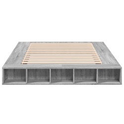 Cadre de lit sans matelas sonoma gris 150x200 cm 